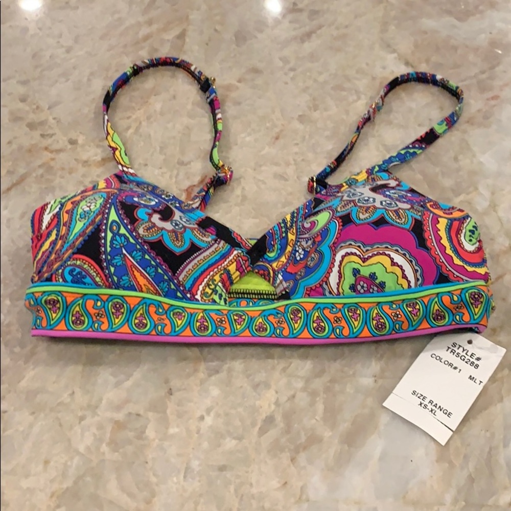 NWOT Trina Turk Darling bikini‎ top!